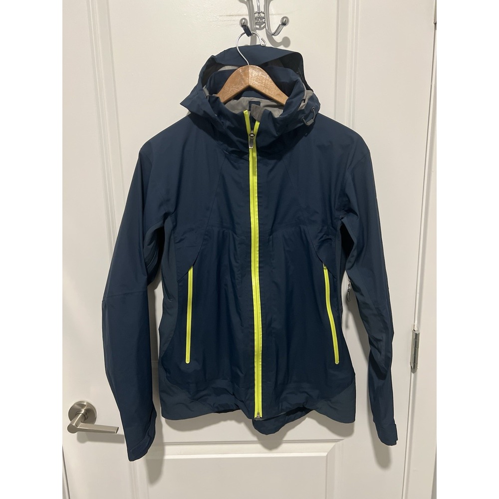 Columbia Titanium Womens Navy Backcountry Bandit Shell Hooded Zip Rain Jacket